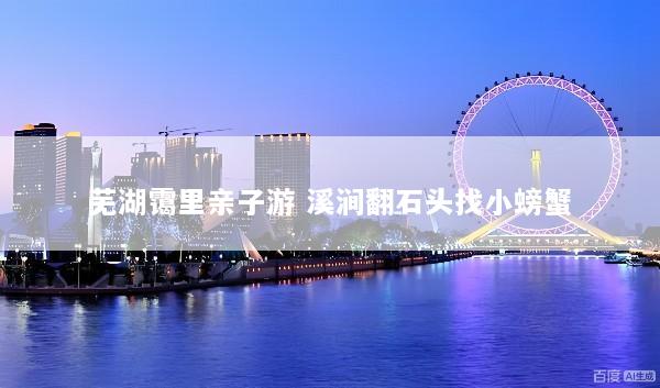芜湖霭里亲子游 溪涧翻石头找小螃蟹